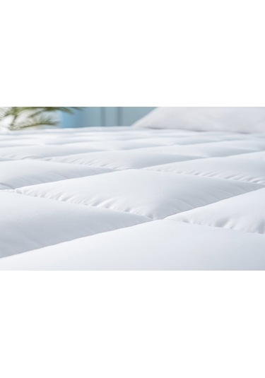 Elyafsepeti Dört Köşe Lastikli Kapitoneli Yün Dolgulu Uyku Pedi