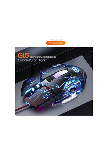 Cbtx Yındıao G15 Ayarlanabilir DPI 6 Tuşlu USB Kablolu Mekanik Oyuncu Mouse