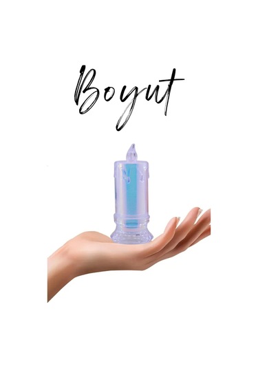 3 Adet Led Mum Simli Tipi Pil Dahil Dumansız Alev Ledli Yapay Dekoratif Mum Işığı Büyük Pt423 ŞEFFAF