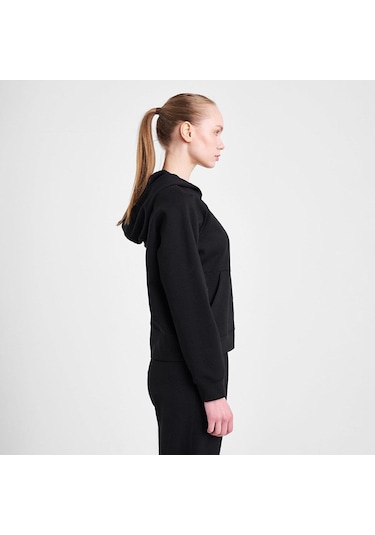 Lescon 25n-2133 Kadın Fermuarlı Kapüşonlu Sweatshirt Siyah