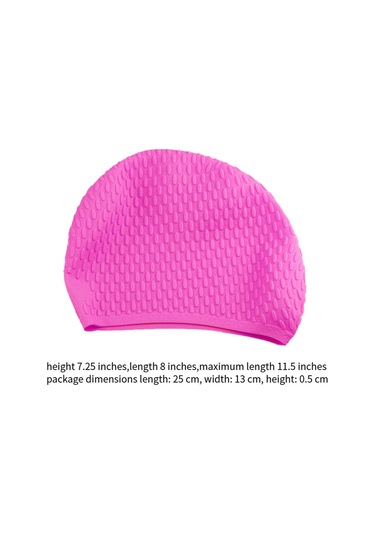 Suntek Silikon Yüzme Bonesi Saf Renk Kadın Erkek Kız Uzun Pembe