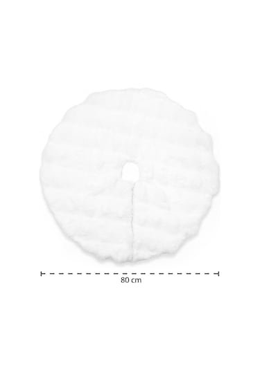 Yılbaşı Temalı Bubble Ağaç Altı Halısı, Yılbaşı Çam Ağacı Eteği 80x80 Cm