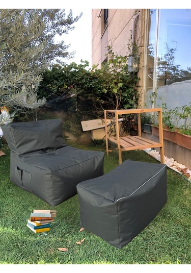 Xxl Sedir Armut Koltuk Ve Ayakucu Pufu Gri
