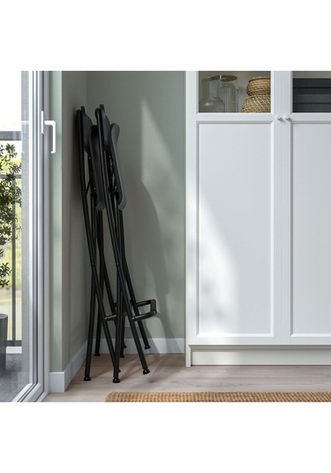 Bar Sandalyesi, Siyah Meridyen 63 Cm, Katlanabilir Bar Sandalye Siyah