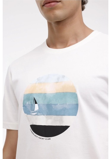 Lumberjack Erkek T Shirt 11ds1025 5fx Ekru Ekru