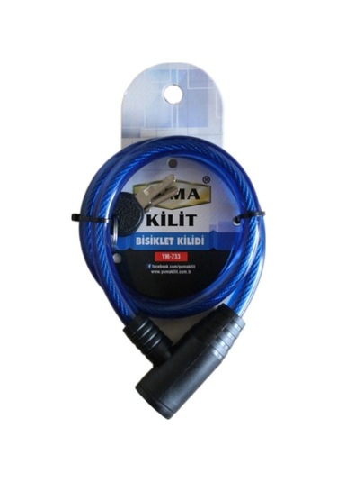 Yuma - Ym-733 Mavi 65 Cm Bisiklet Kilidi Siyah