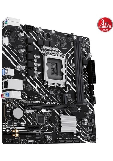 Asus Prıme H610m-k D4 Argb Ddr4 3200mhz 1xhdmı 1xm.2 Usb 3.2 Matx 1700p 12. / 13. Ve 14. Nesil İşlemci Uyumlu