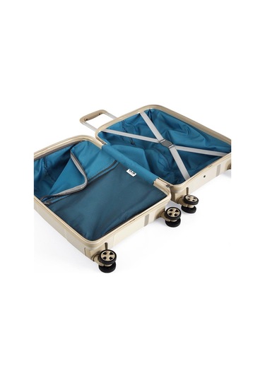 Ççs 5264 Polipropilen 3 Lü Valiz Seti Beyaz-bej