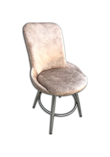 Sandalye ŞATO Model Metal Çelik KROM Kaplama Kiremit Kahve Balkon-Bahçe El yapım