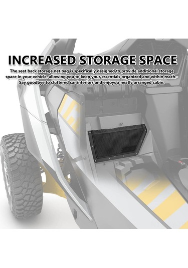 Shineyee Maverick R İçin Pratik Koltuk Arkası Depolama Filesı - Ekstra Saklama Alanı