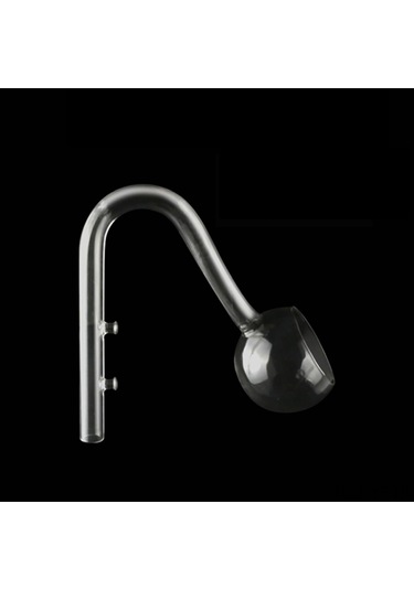 Yifomall Akvaryum Filtre Çıkış Borusu 17mm - Yarı Dairesel Cam Tasarım, Orta Su Akışı İle Su Kalitesini Koru, Su Bitkileri İçin Optimal