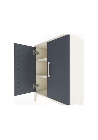 Arges Komodin 2 Raflı 2 Kapaklı 60x30x80 Aytaşı-antrasit Aytaşı