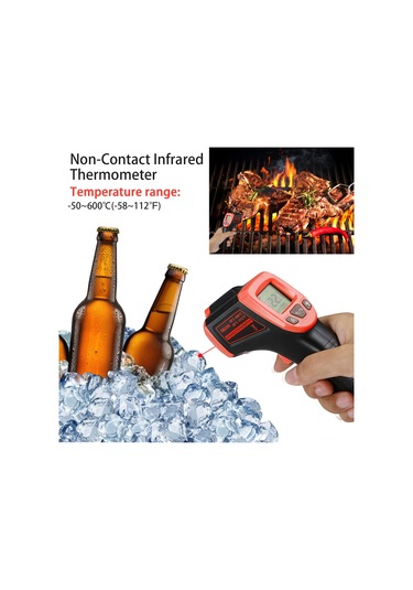 Gajeena Endüstriyel Enstrüman Gm320s: -50 C'den 600 C'ye Plastik Isı Ölçer Kırmızı