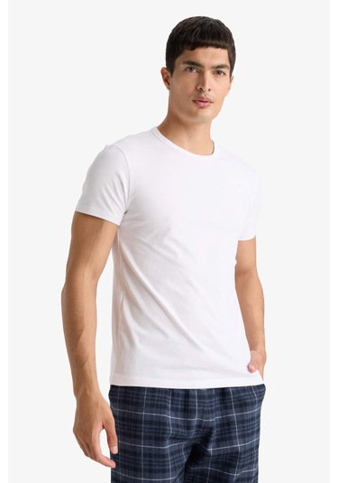 Defacto Slim Fit Dar Kesim Bisiklet Yaka Üst L4885az25auwt34 Beyaz