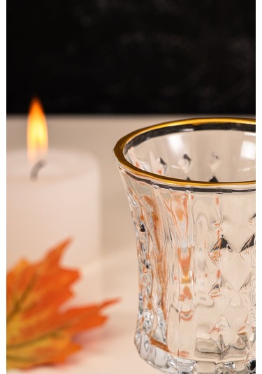 Mest 6 Adet Bahamas Model Cam Kahve Yanı Su Bardağı Seti Lüsterli 140 Cc Sade