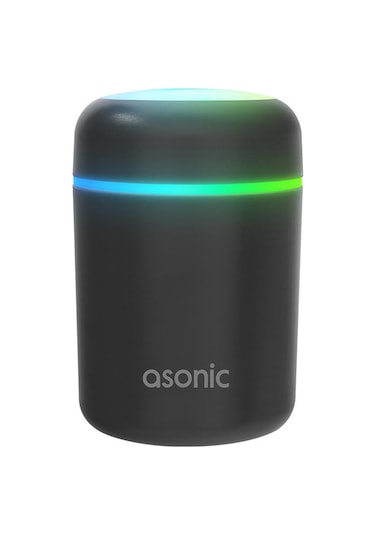 Asonic Hn21 Matte Gri 2w 300ml Kapasiteli 4 Saat Çalışabilir Rgb Mini Oda Nemlendirici