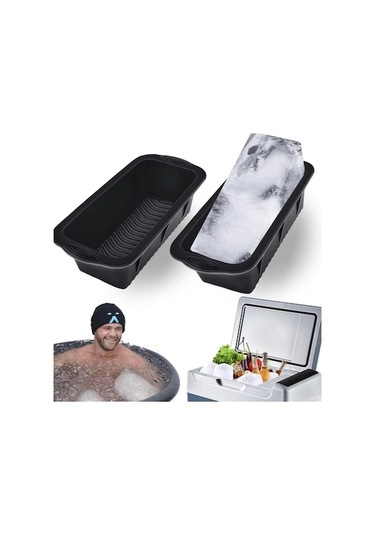 Wondernest Siyah Silikon Kalıp Jialan Ekstra Buz Buz Büyük Büyük Blok Adet 3 İb Siyah