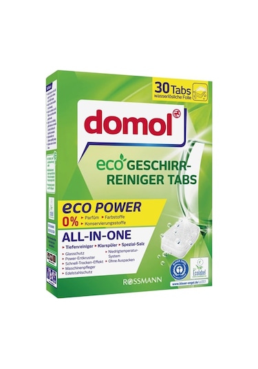 Domol Ekolojik Bulaşık Makinesi Deterjanı 30 Tablet