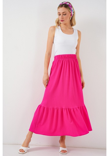 1886 Uzun Örme Etek - A.fuşya Fuşya