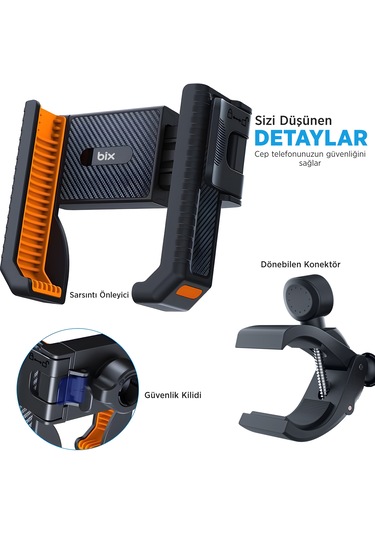 Bix Bph01 Gidon Bağlantılı Bisiklet Motosiklet Telefon Tutucu