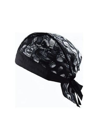 Turcoshop11 H03 Retro Motorsiklet Kask Balaklavası Erkek Yaz Spor Bandana Pirat Şapka