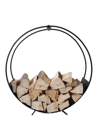 Blueflame Metal Ahşap Kulplu Dekoratif Şömine Odunluk