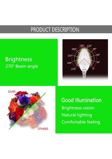 Youtek E14 Tabanlı Led Ampul, 5w/7w Seçenekli, Ultra Parlak, 30.000 Saat Ömür, Beyaz/ıslak Beyaz Işık, Ip44 Koruma