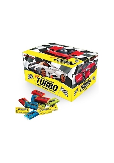 Turbo Tutti Frutti Aromalı Şekerli Balonlu Sakız 100 Adet