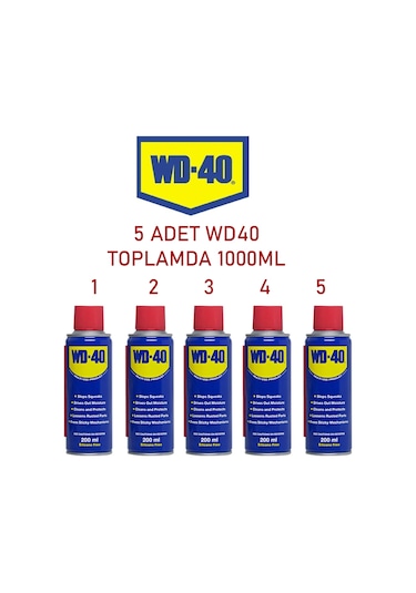 Wd-40 Pas Sökücü 5 Adet 1000 ML