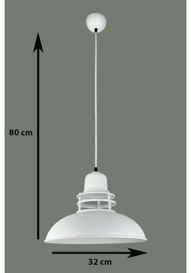 Fener Özel Tasarım Modern Salon - Mutfak - Cafe Beyaz Tekli Sarkıt Avize Beyaz