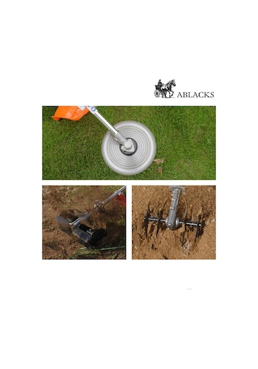 Ablacks C-52 Yan Tırpan + Toprak Çapalama Aparatı + Zincirli Başlık 2 Adet Çapa