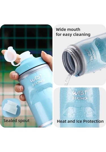 Wondernest Yp0721046 Yok Yalıtımlı West Su Spor Şişesi Sıkma Sertifikalı Pp5 Mavi Kabı Içermez Fda Bpa Free Bisiklet Bıkıng 620ml - Fe Mavi