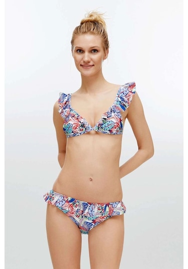 U.S. Polo Assn. Kadın Desenli Bikini Takım