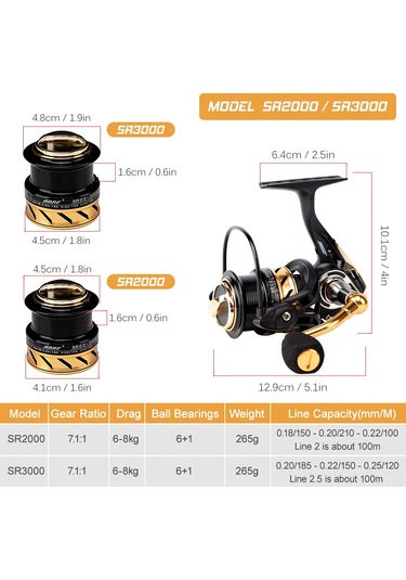 Skycity "6+1 Bilyeli Güçlü Olta Makarası - Sr2000/sr3000 Modelleri İle Profesyonel Av Keyfi"