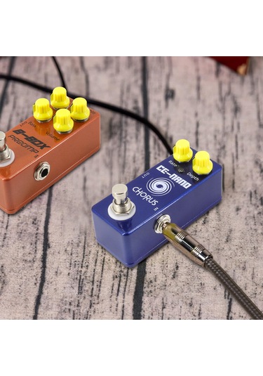 Suofeng Mavi Çinko Alaşım Kasa, Gerçek Bypass Anahtarlı Elektro Gitar Efekt Pedalı, Hız/derinlik Kontrollü