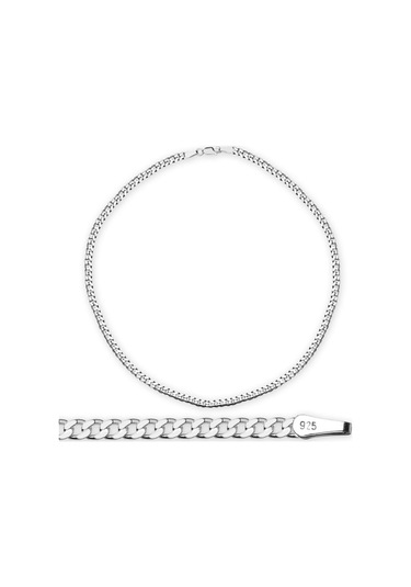 925 Ayar Gümüş 50 Cm 120 Mikron Gurmet Erkek Zincir Kolye (291698863)