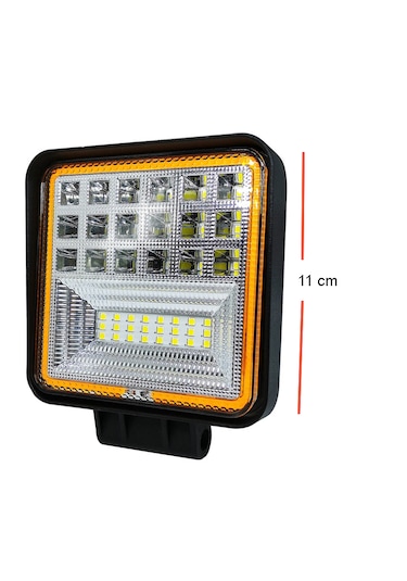 Sis Lambası Kare Kırmızı Angellı 12-24v Adet