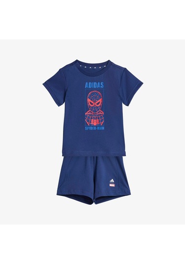 Adidas Marvel Set Çocuk Mavi Şort Takım Jz7676 Mavi
