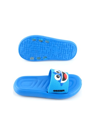 Gezer Yazlık Erkek Çocuk Eva Banyo Havuz Plaj Terlik Saks Mavi