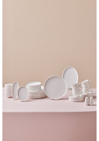 Karaca  Stream Bone Sunset 34 Parça 6 Kişilik Kahvaltı Takımı Beyaz