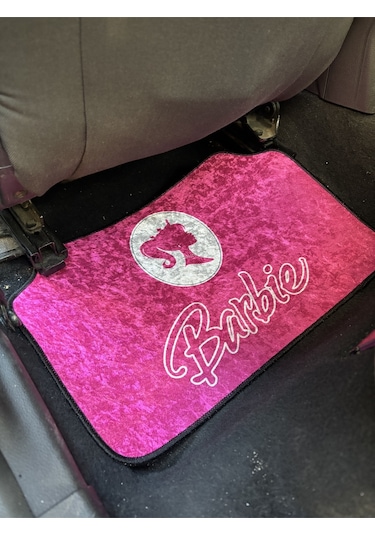 Lüx Oto Halı Paspas Desenli Yıkanabilir Universal Her Araca Uyumlu Barbie