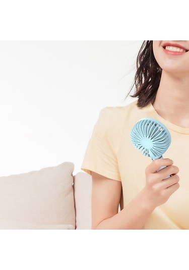 Hız Ayarlanabilir Taşınabilir El Mini Fan Usb Şarjı, Mavi 73aug6 Mavi
