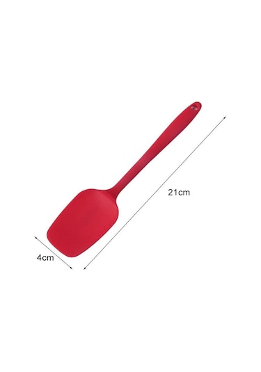 Mor 21 Cm Sıcak Evrensel Isıya Dayanıklı Entegre Kolu Silikon Kaşık Kazıyıcı Spatula Kek Dondurma Mutfak Aracı Malzemesi Bakeware