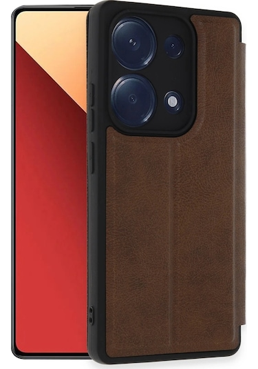 Newface Xiaomi Redmi Note 13 Pro 4g Kılıf Flip Cover Semeglbl - 70 - Taba