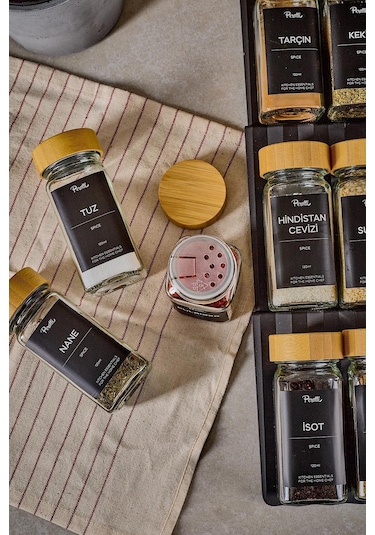 Perotti 12 Li Raul Bambu Baharatlık Kare 16777 Şeffaf