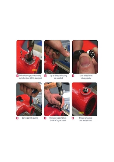 Ebitda 20 Parça Metrik Diş Açma Seti - M5-m14 Helicoil & Aksesuarlar, M5-m14 Helicoil Takımı