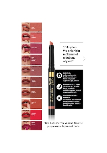 Avon Power Stay Stylo Ruj Amber Goddess