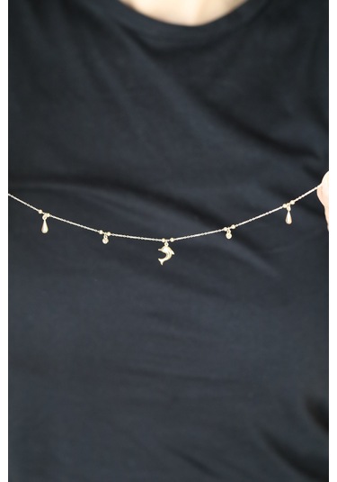 Yenigün Kuyumculuk 14 Ayar Altın Yunus Detaylı Sallantılı Halhal Blk33605