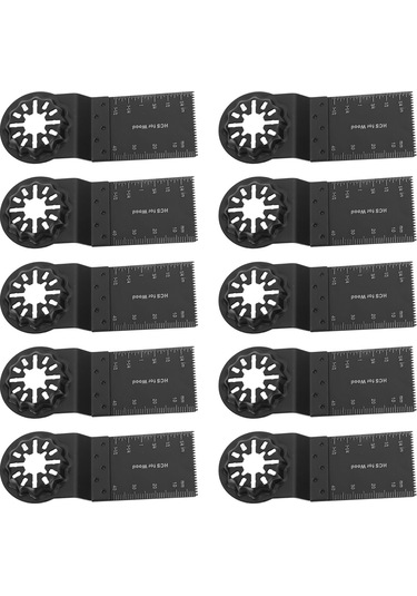 Lemestar 10 Adet Starlock Arayüzlü Titreşimli Testere Bladesi - Ahşap, Plastik Ve Tığlı Tahta Kesimi İçin 34mm-40mm Derinlikte Profesyonel Performans