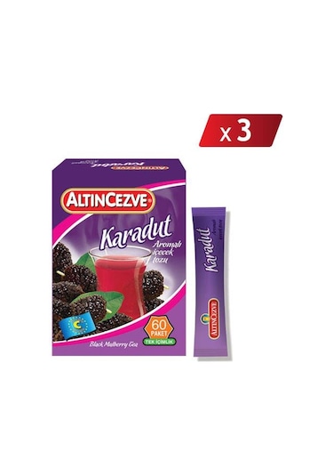 Altıncezve Karadut Aromalı Tek İçimlik İçecek Tozu 3'lü 40 x 1.5 G